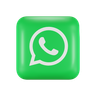 3d 3d whatsapp logo illustration