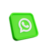 3d whatsapp logo