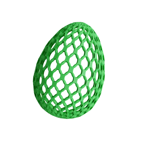 Wireframe egg 3D Illustration