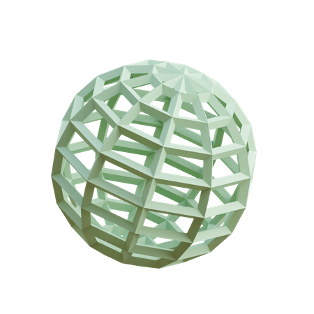 Wireframe Globe 3D Illustration