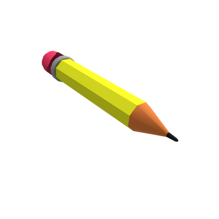 Yellow Pencil 3D Illustration