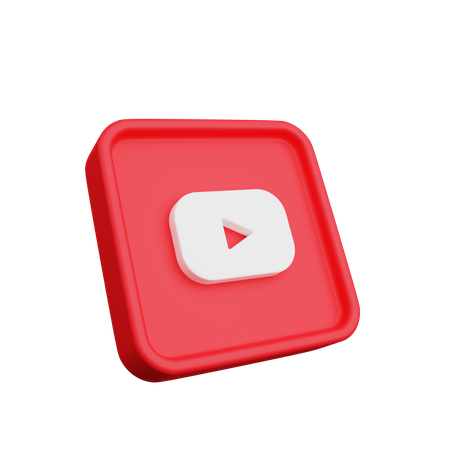 YouTube Logo 3D Illustration