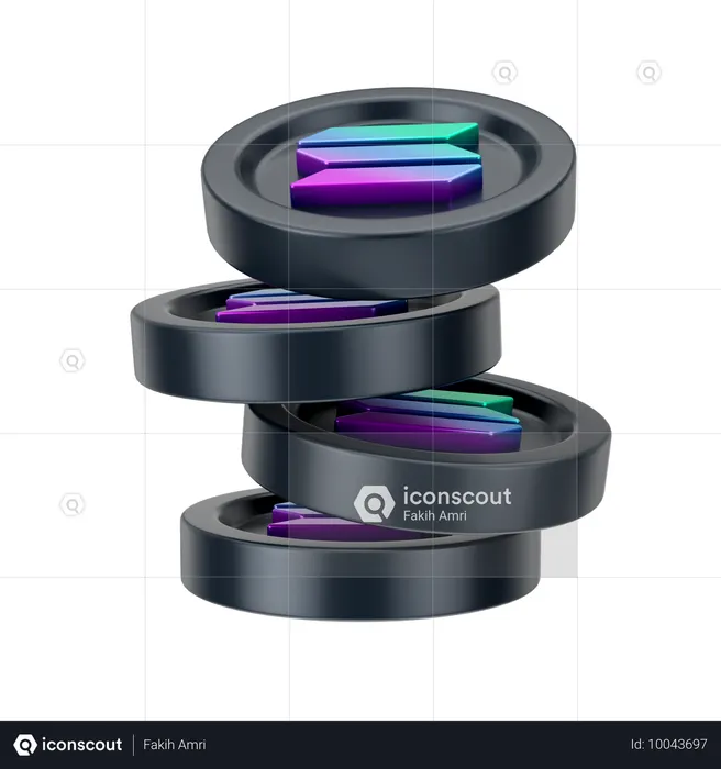 솔라나 동전  3D Icon