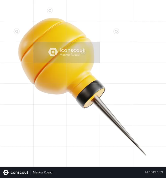 千枚通し  3D Icon