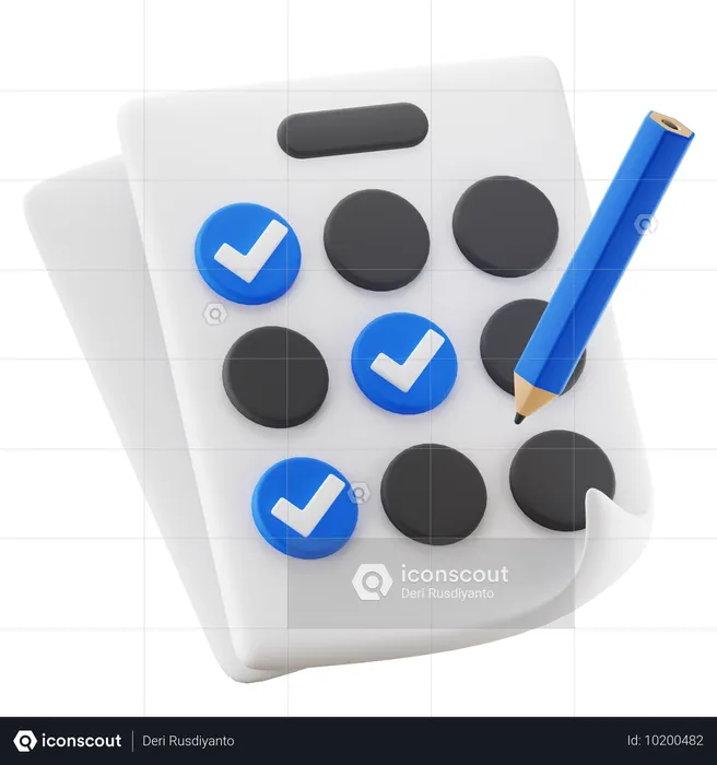 多肢選択式試験  3D Icon
