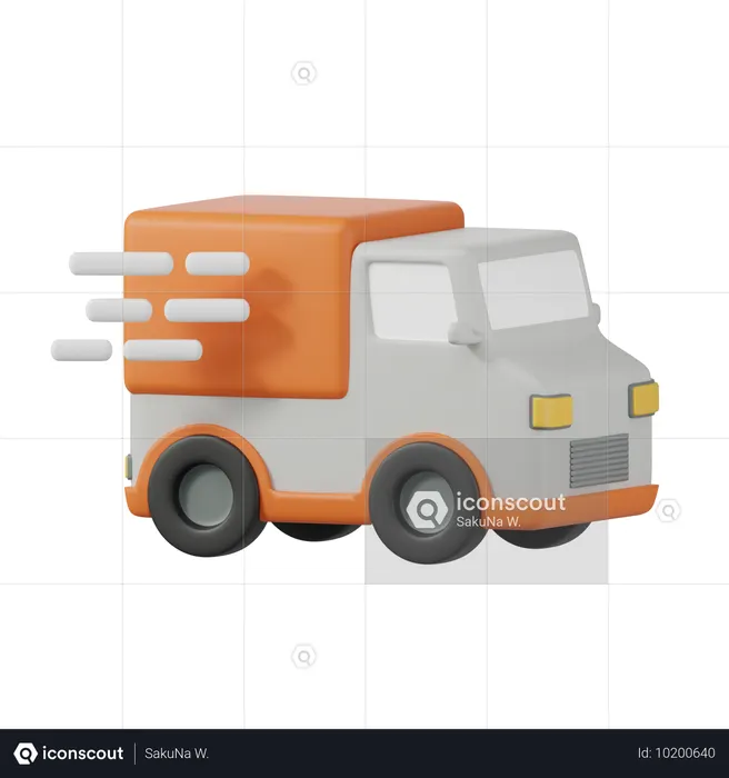 배달 트럭  3D Icon