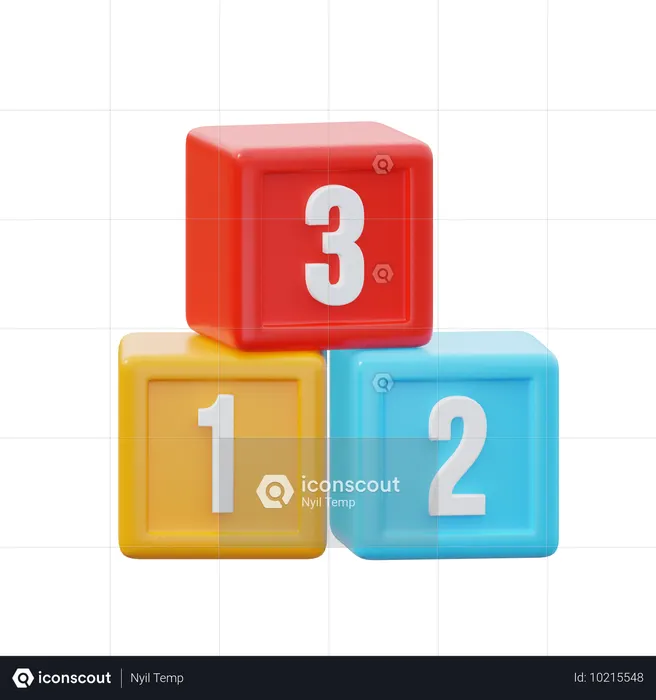 숫자 퍼즐  3D Icon