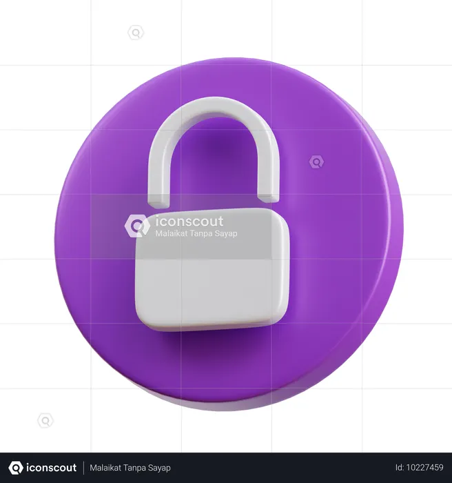 ロック  3D Icon