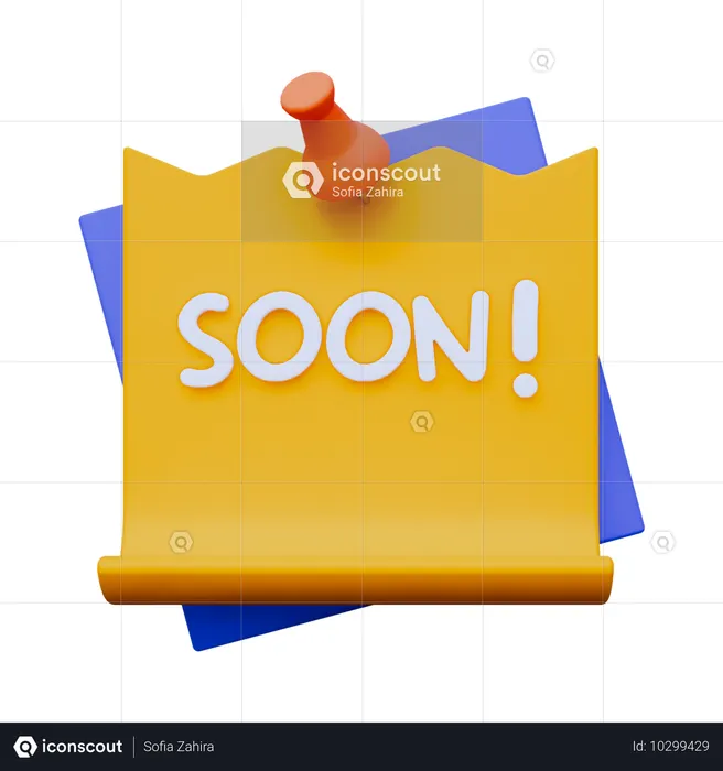 스티커 메모  3D Icon