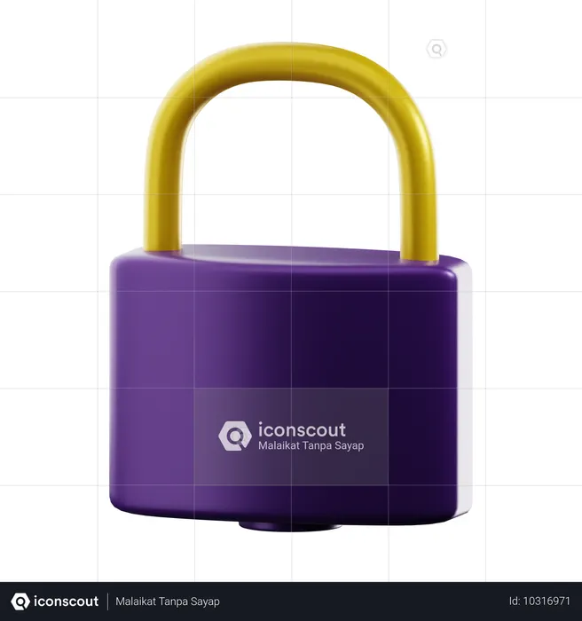 데이터베이스 잠금  3D Icon