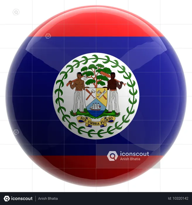 벨리즈 Flag 3D Icon