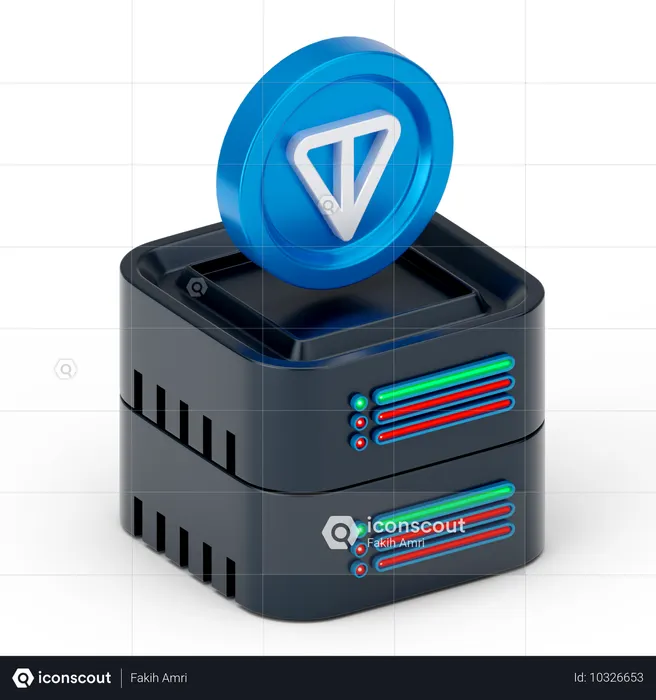 トンコインサーバー  3D Icon