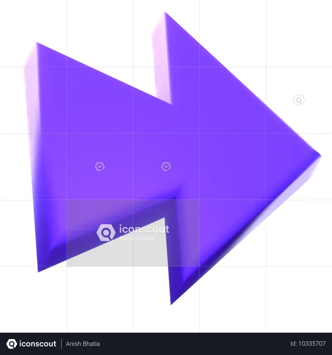 右矢印  3D Icon