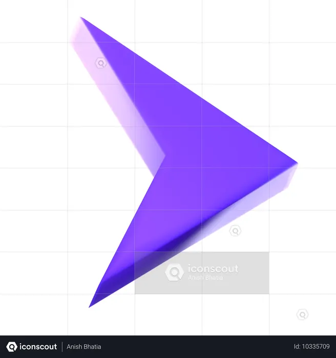 右矢印  3D Icon