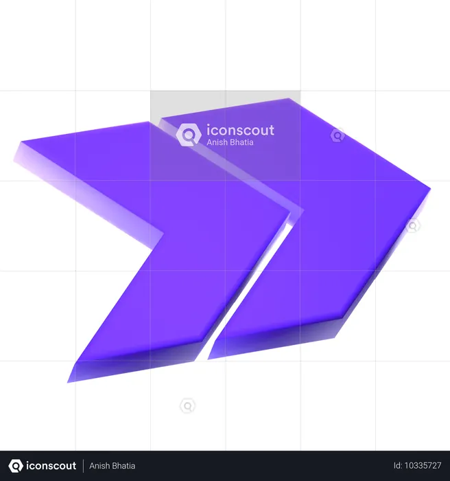右矢印  3D Icon