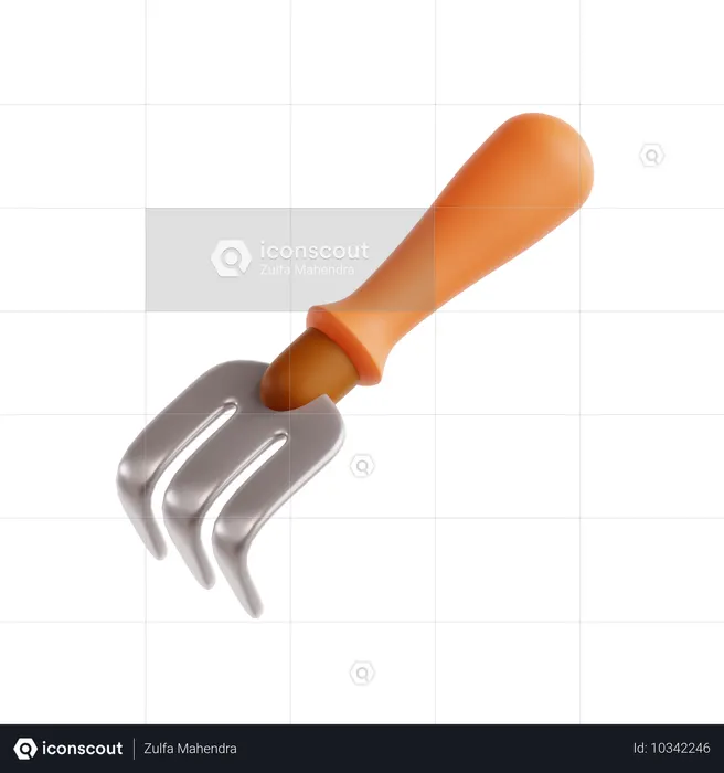 손으로 잡초를 뽑는 도구  3D Icon