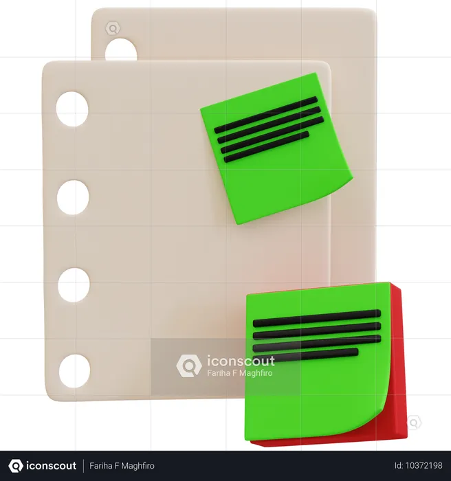 효과적인 공부 기술과 도구  3D Icon