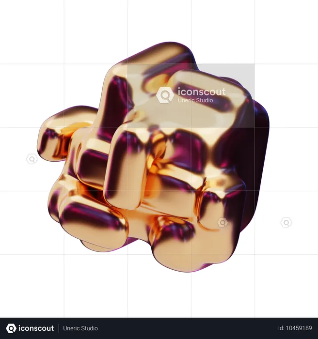 색채 추상 클러스터 구조  3D Icon