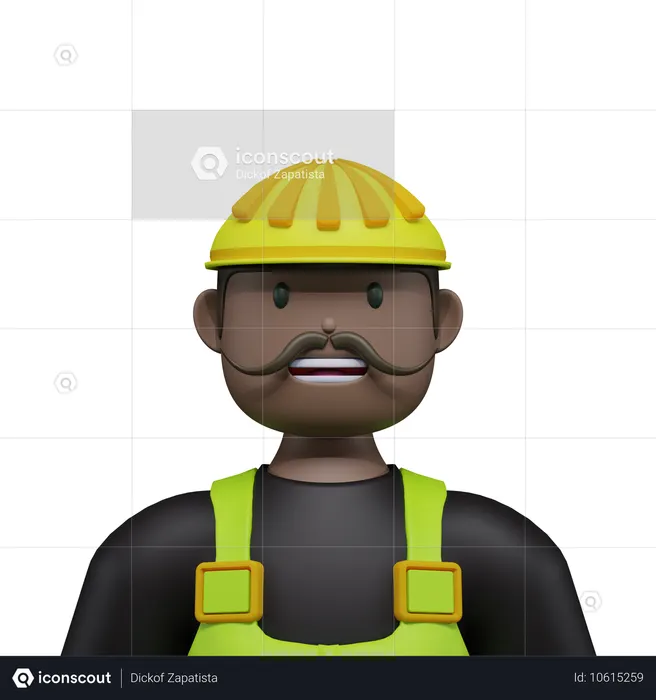 建設作業員  3D Icon