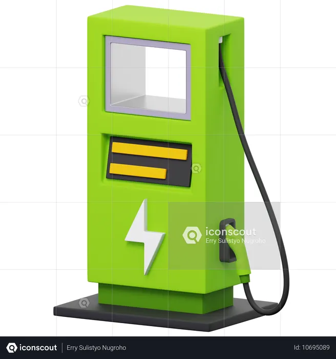 자동차 충전소  3D Icon