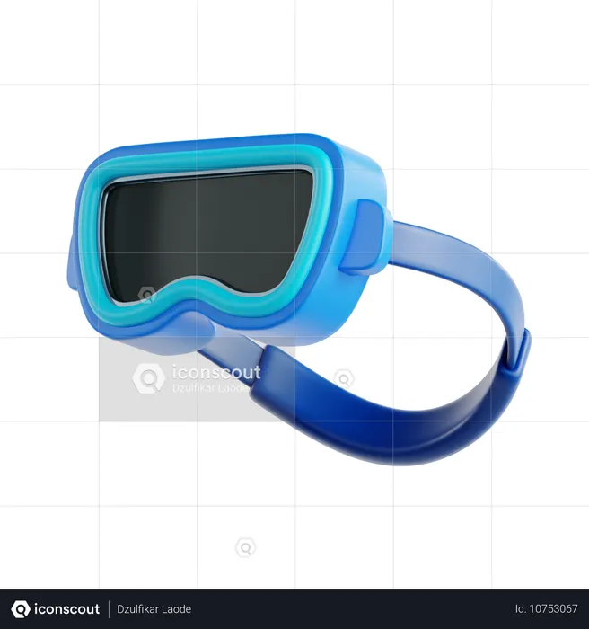 스키 구글  3D Icon