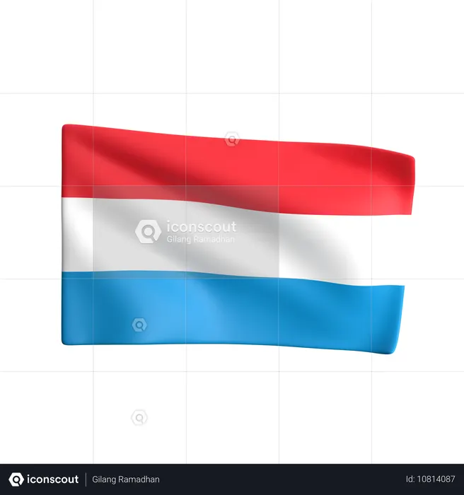 ルクセンブルク Flag 3D Icon