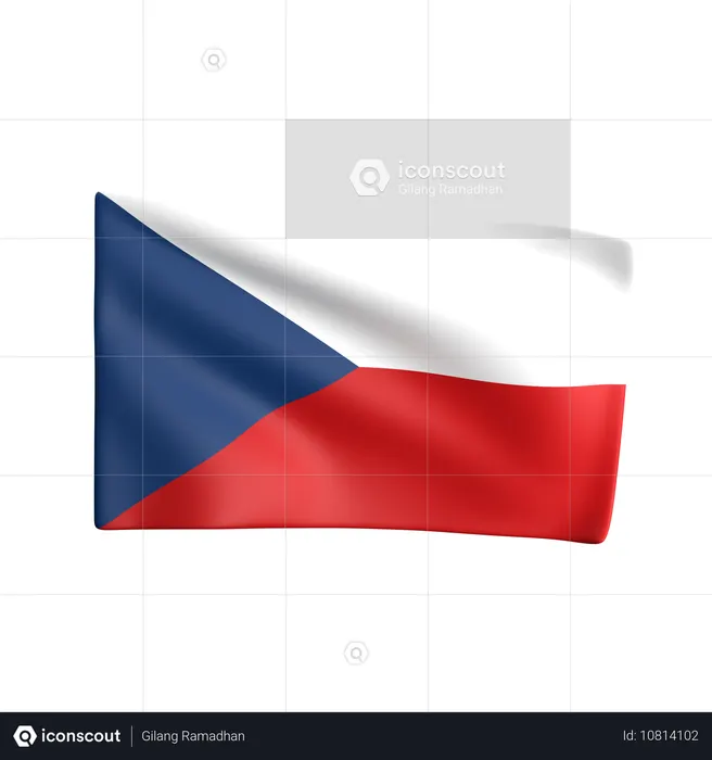 チェコ共和国 Flag 3D Icon