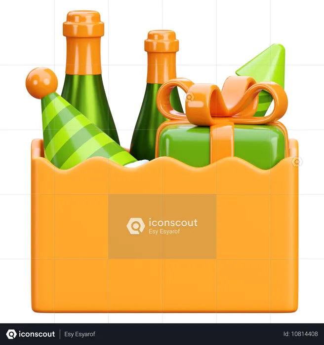 パーティーギフトボックス  3Dアイコン