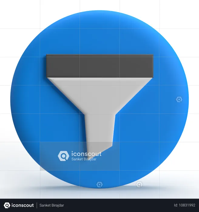 깔때기  3D Icon