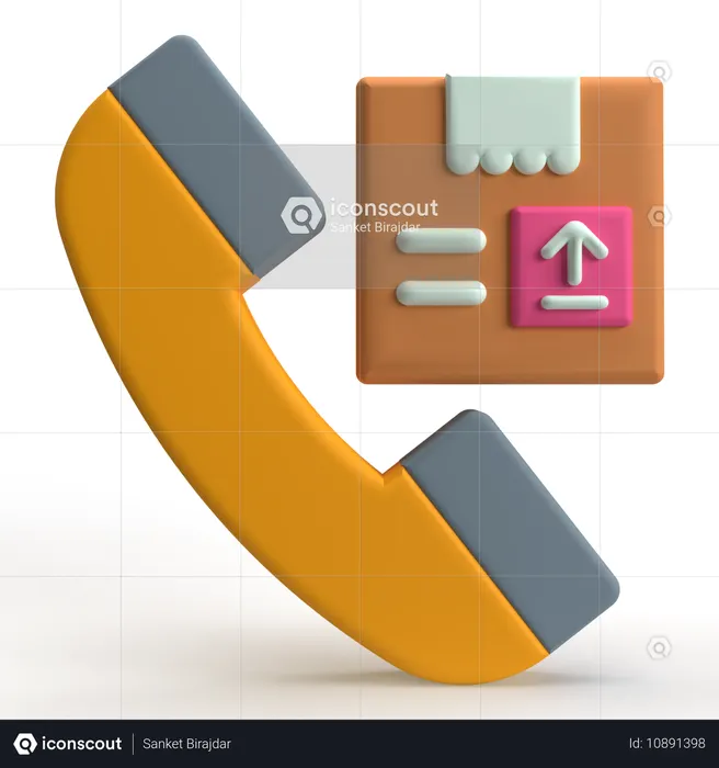 배달 전화  3D Icon