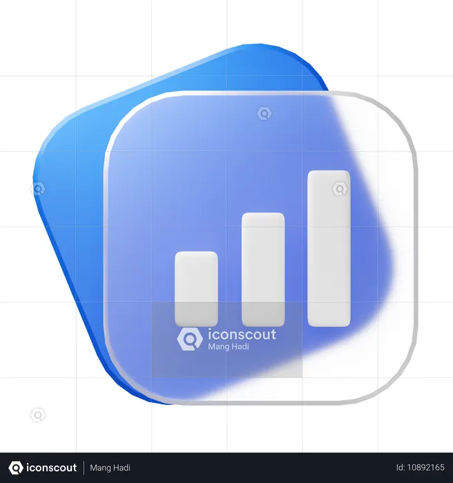 막대 그래프  3D 아이콘