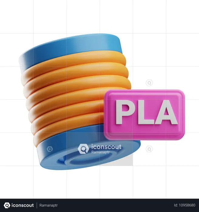 フラットフィラメント  3D Icon