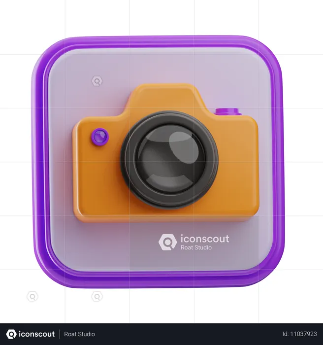 카메라  3D Icon