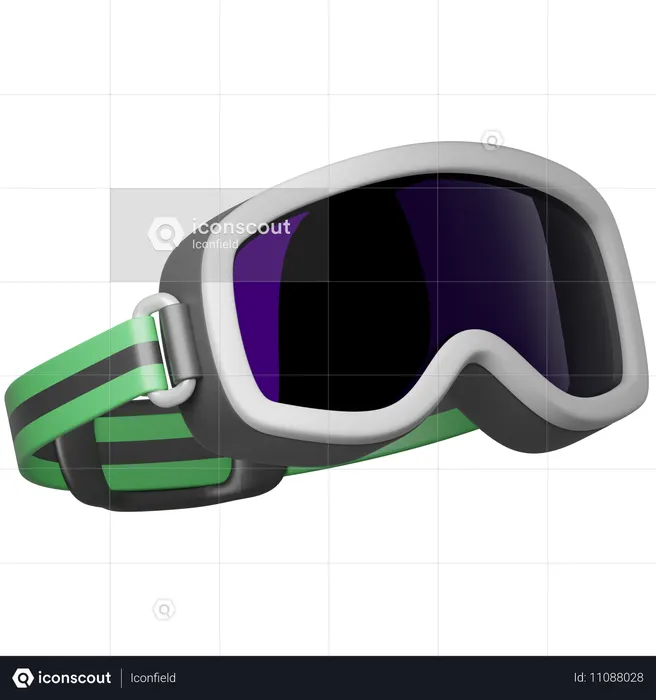 스키 고글  3D Icon