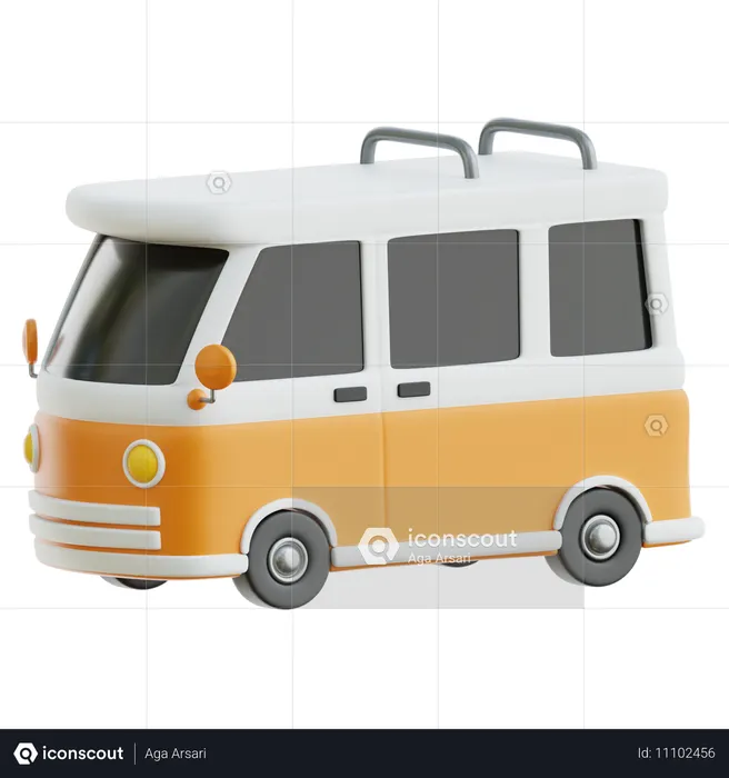 キャンピングカー  3D Icon