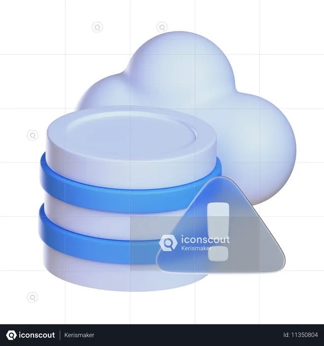 データベースアラート  3D Icon