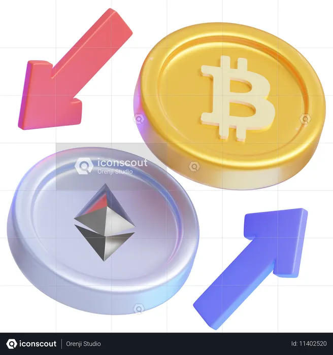 비트코인 거래소  3D Icon