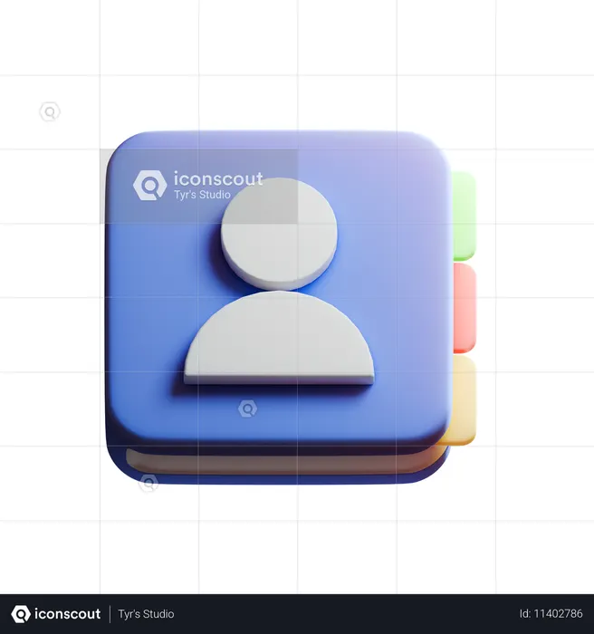 연락처  3D Icon