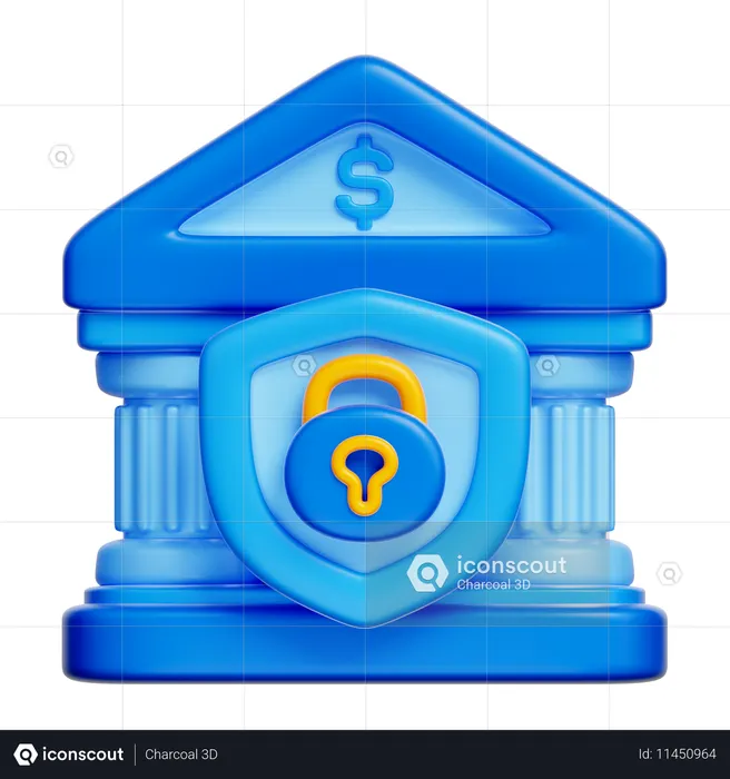 은행 보안  3D Icon
