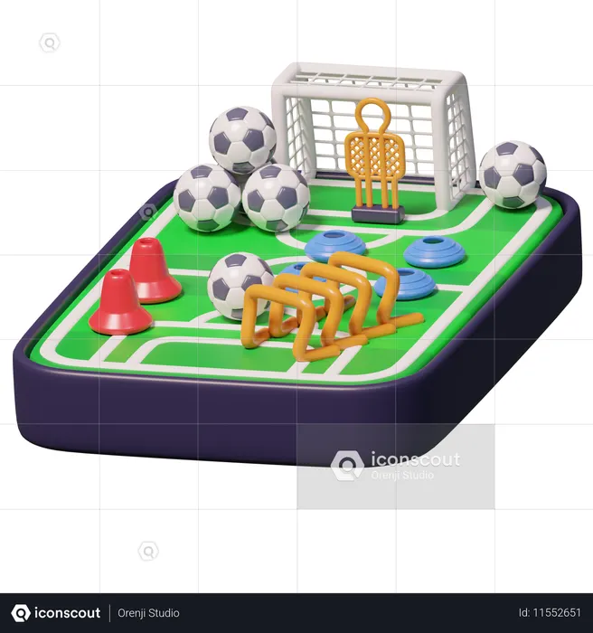サッカートレーニングセンター  3D Icon