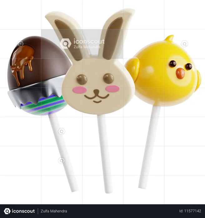 イースターキャンディ  3Dアイコン