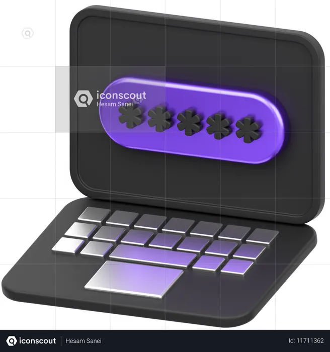 ラップトップ  3D Icon