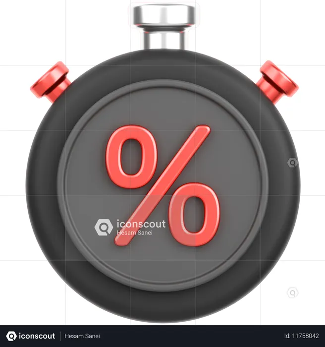 할인 마감  3D Icon