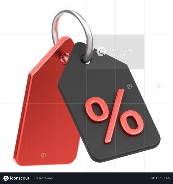 할인 태그  3D Icon