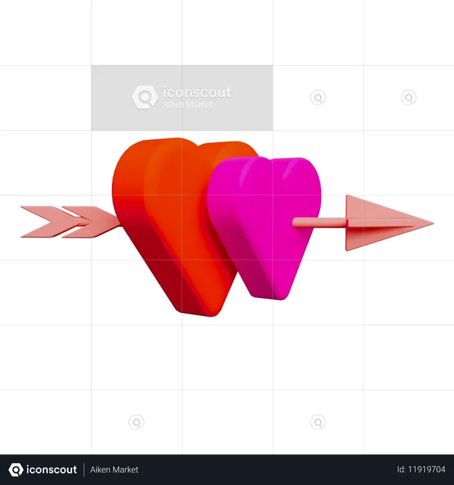 愛の矢  3D Icon
