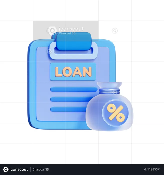 대출 지원서  3D Icon