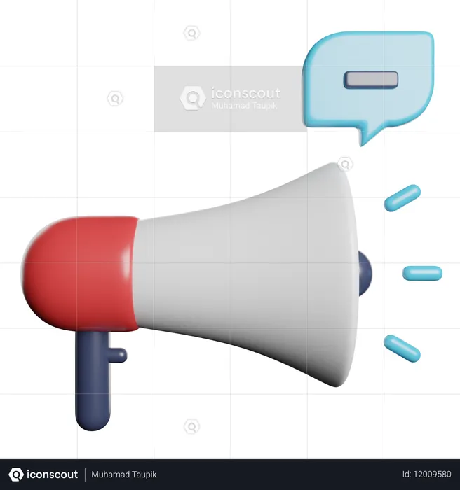 発表する  3D Icon