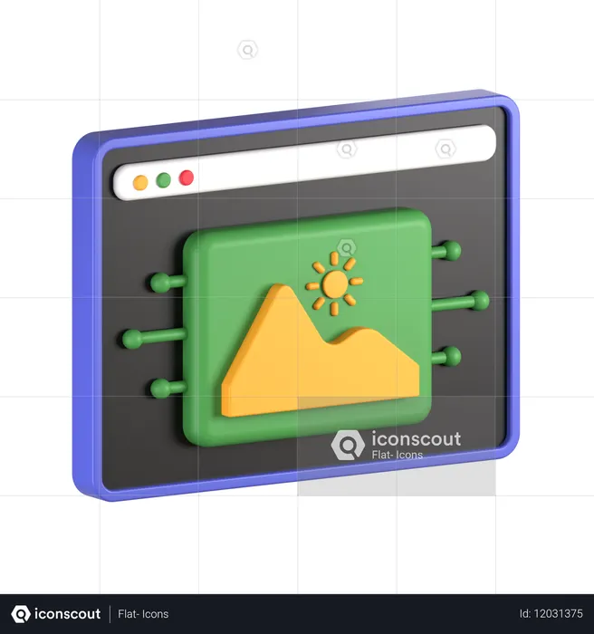 디지털 자산  3D Icon