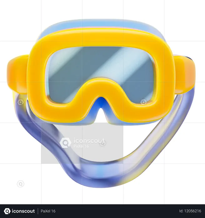 수영 고글  3D Icon