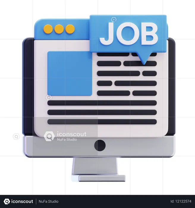 求人広告  3D Icon